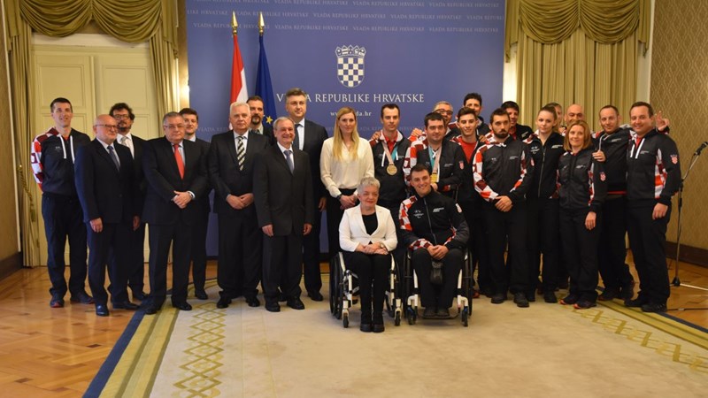 Predsjednik Vlade primio hrvatske paraolimpijce: Vlada će nastaviti podržavati hrvatski šport